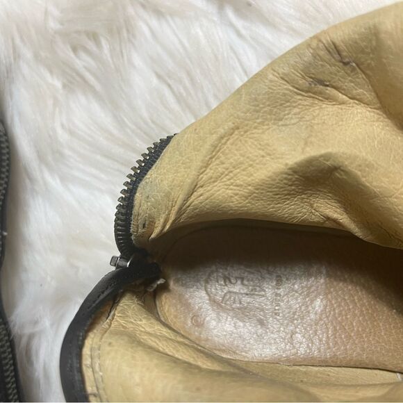 Frye Pippa 77007 Leather Black tall boots Back Zipper Size 6.5B - Picture 12 of 13